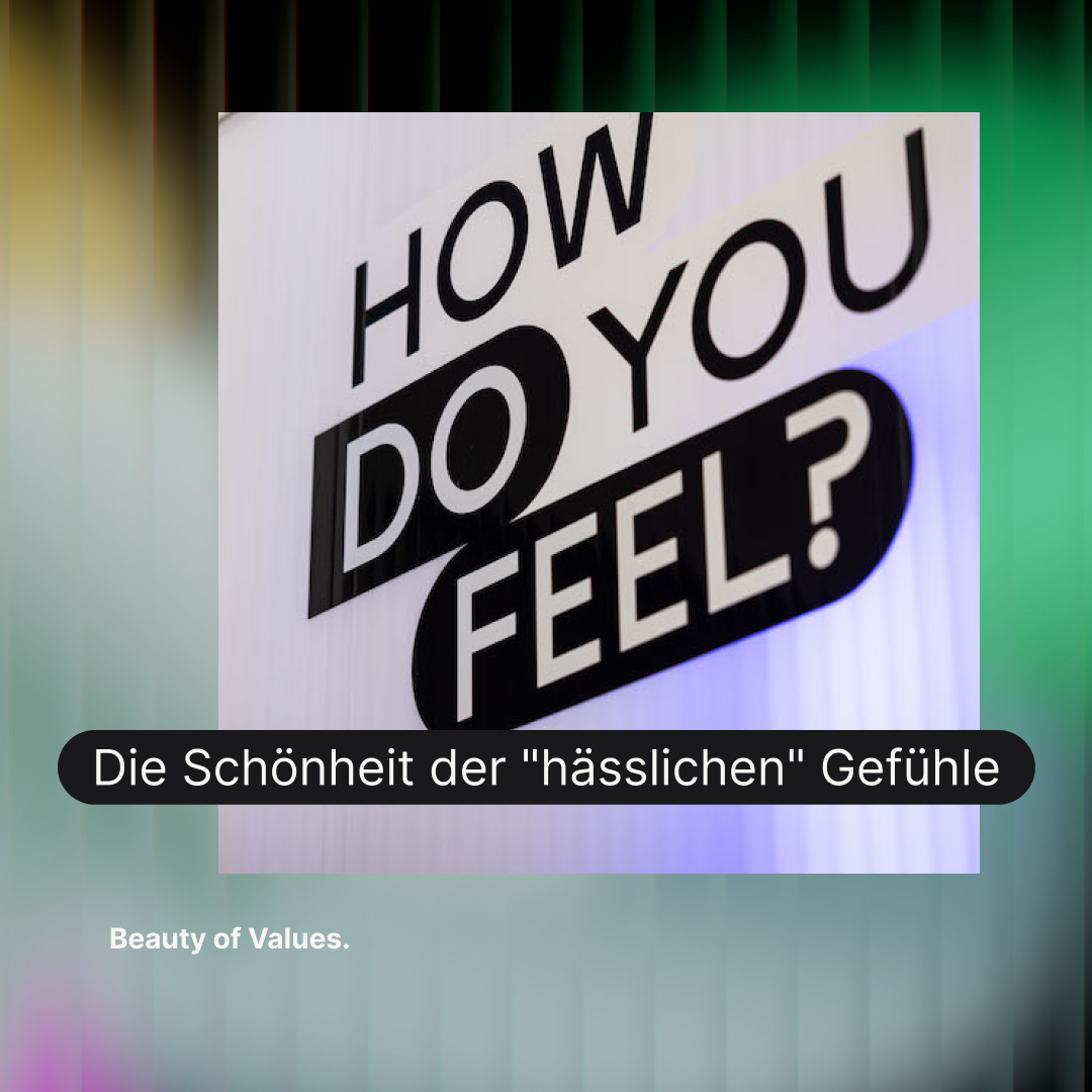 Die Schönheit der "hässlichen" Gefühle: Wie Werte uns helfen, Konflikte und schwierige Emotionen zu navigieren.